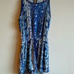 Blue Boho Romper